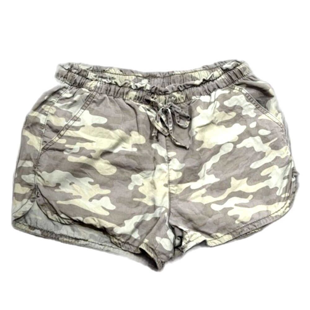 American Eagle Camo Shorts Drawstring Elastic Waist Casual Size M